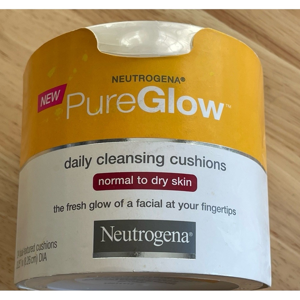 Neutrogena Pure Glow Daily Cleansing Cushions Normal To Dry‎ Skin 24 cushions